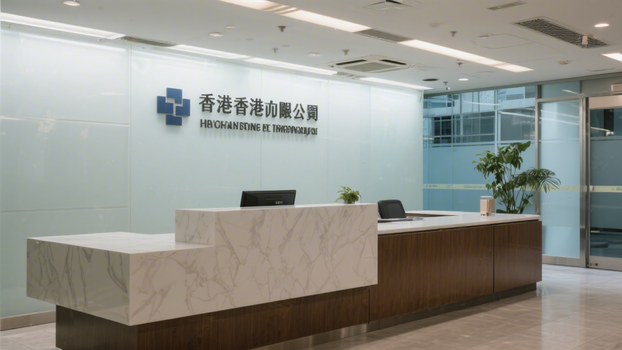 Front desk of a modern Hong Kong business building with a clear professional atmosphere, representing approachable communication for content inquiries.